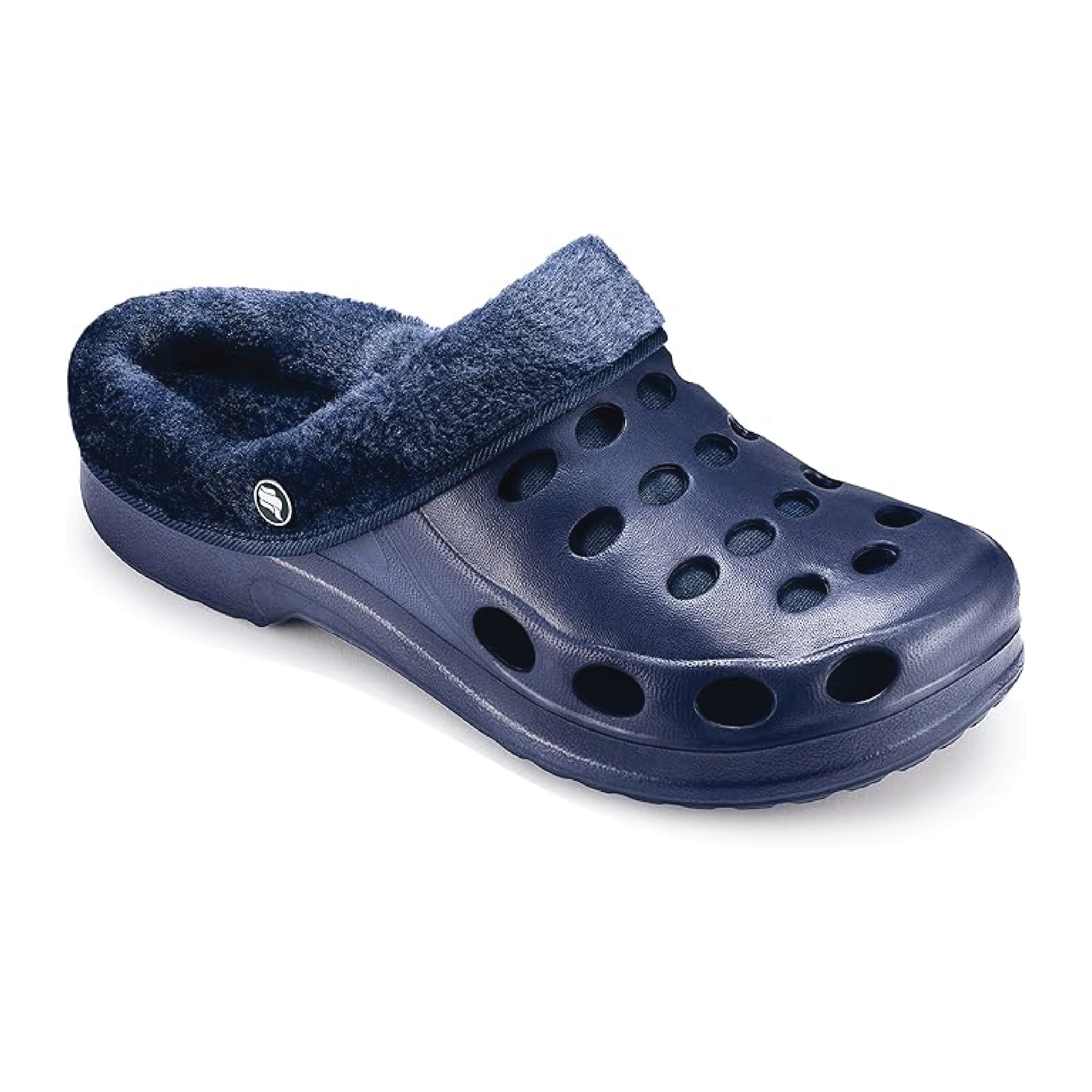Estro - A01 - Waterproof Thermal Fur Lined Womens Low Garden Clogs - Navy