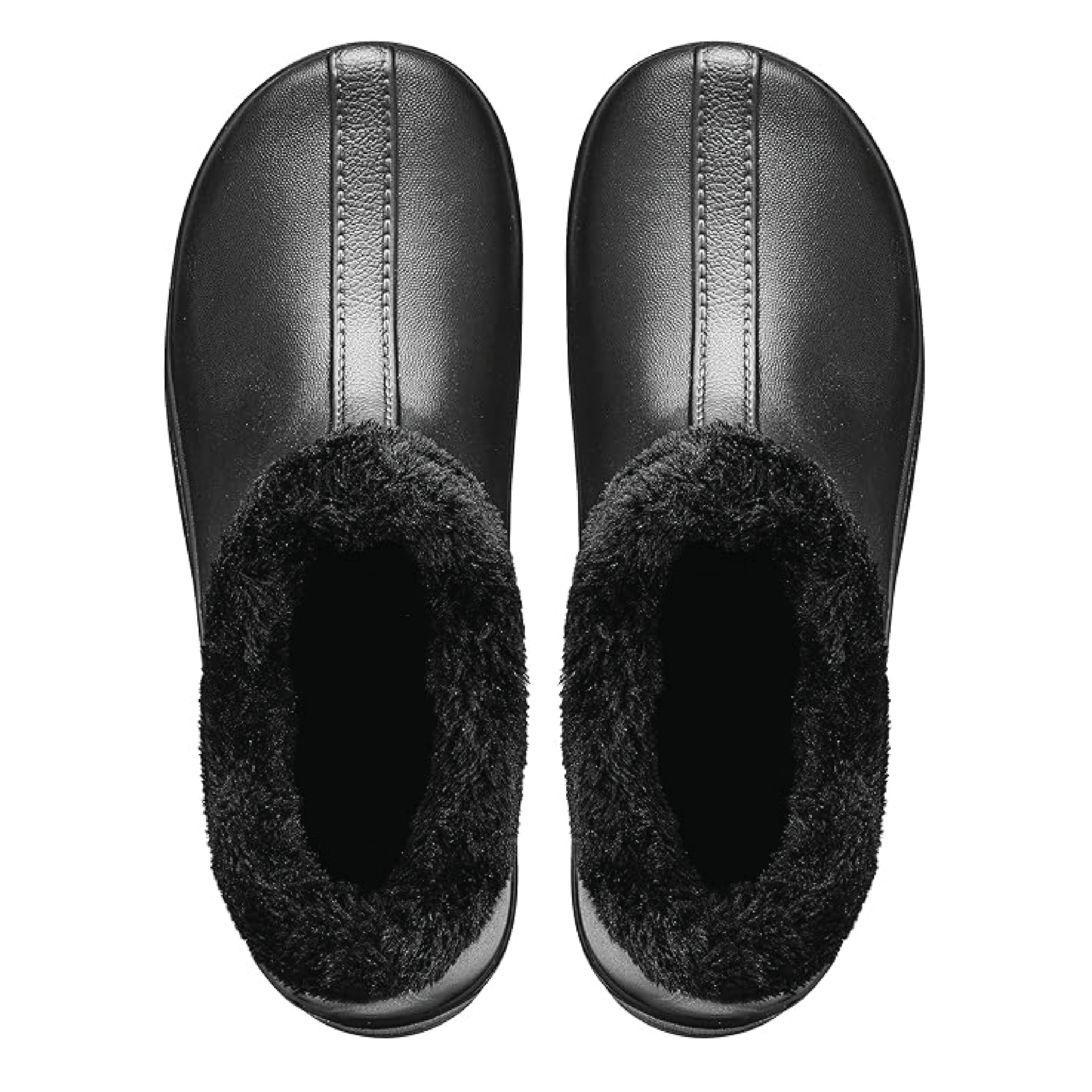 Estro - A16 - Waterproof Thermal Fur Lined Womens Mid Garden Clogs - Black