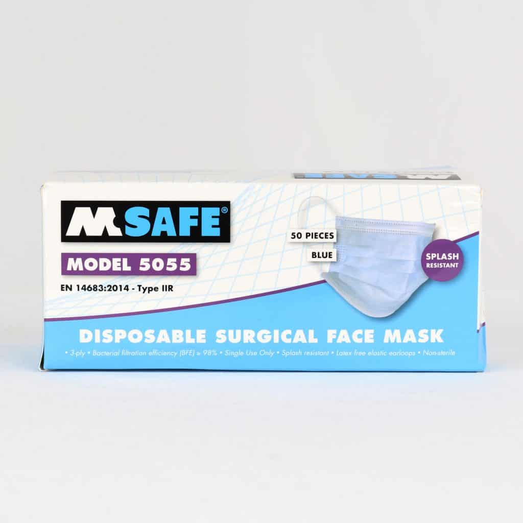 M-Safe Type IIR Disposable Medical Surgical Face Masks - Blue (Expired)