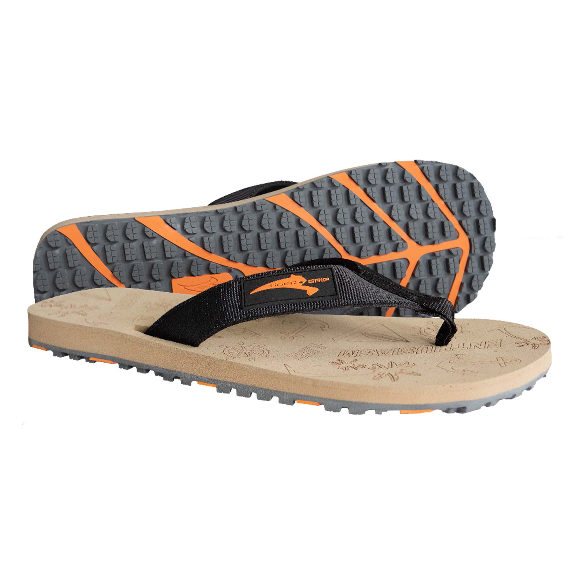 Tiger Grip - Skipper Grip - Professional Anti-Slip Flip Flops - Cream