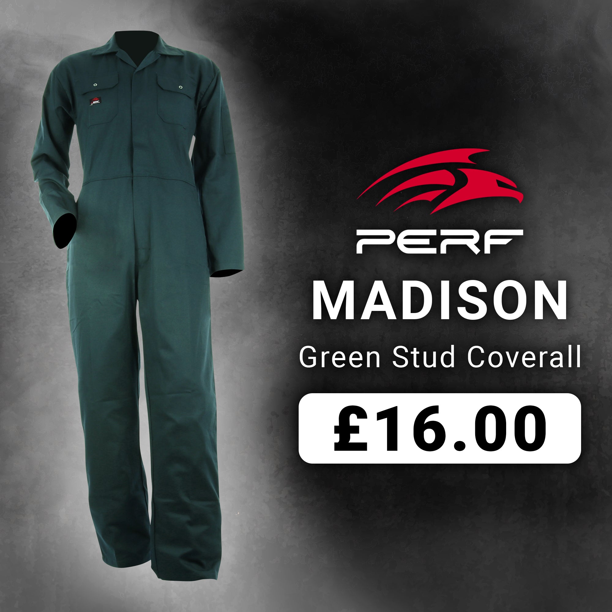 Madison - Stud Work Coveralls - Green