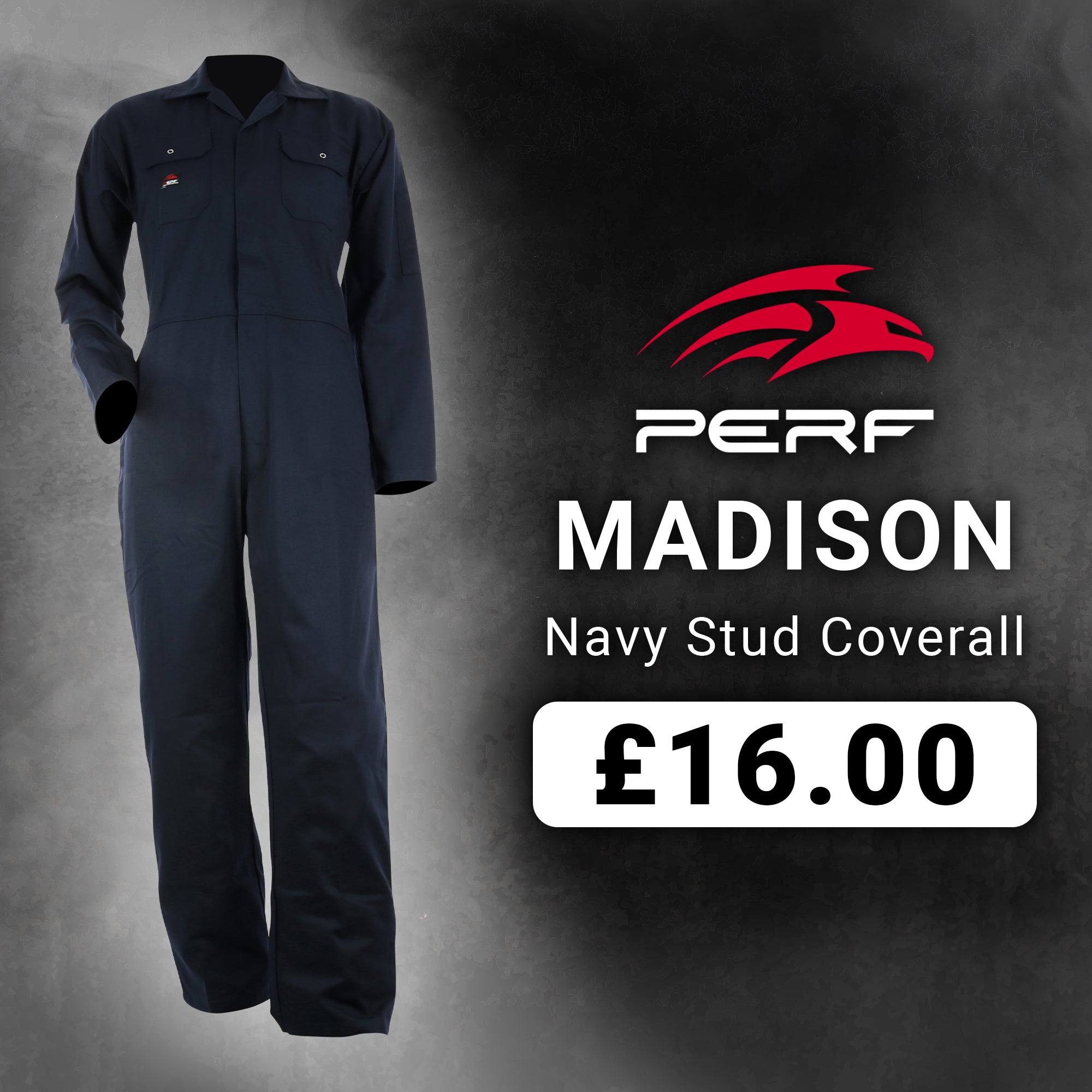 Madison - Stud Work Coveralls - Navy