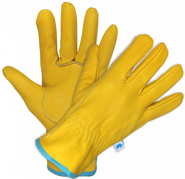 ONL-370 - Unlined Cow Grain Leather Drivers Gloves - Gold