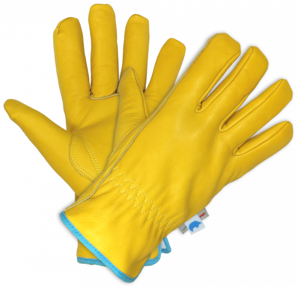 ONL-371 - Lined Cow Grain Leather Drivers Gloves - Gold