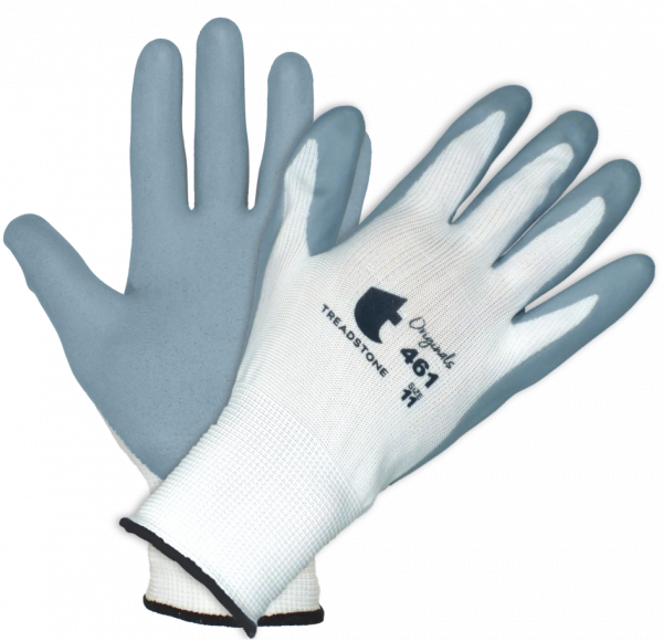 ONL-461 - Polyester Nitrile Foam Palm Gloves - Grey/White