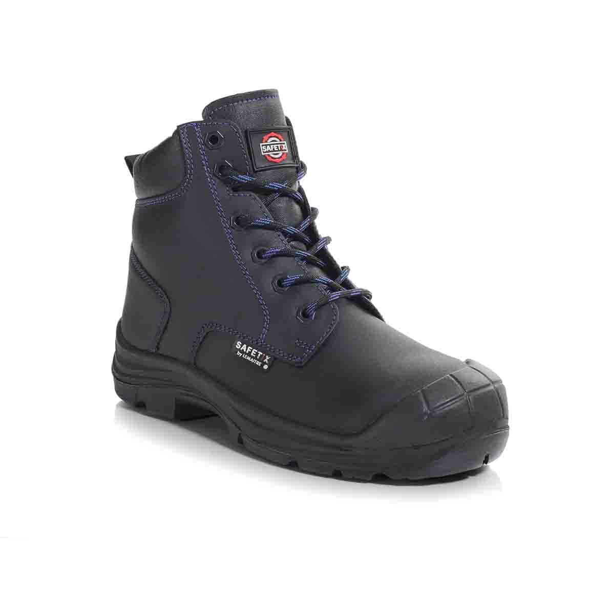 Leo - PU/Rubber Safety Derby Boots - Black