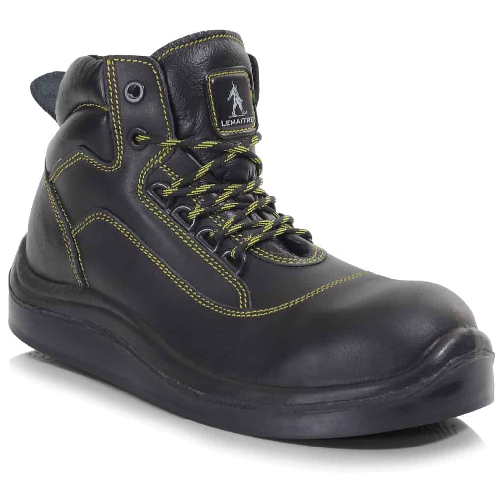 Sirocco Road - Flat Sole Heavy Duty Road Surfacing Safety Derby Boots - Black