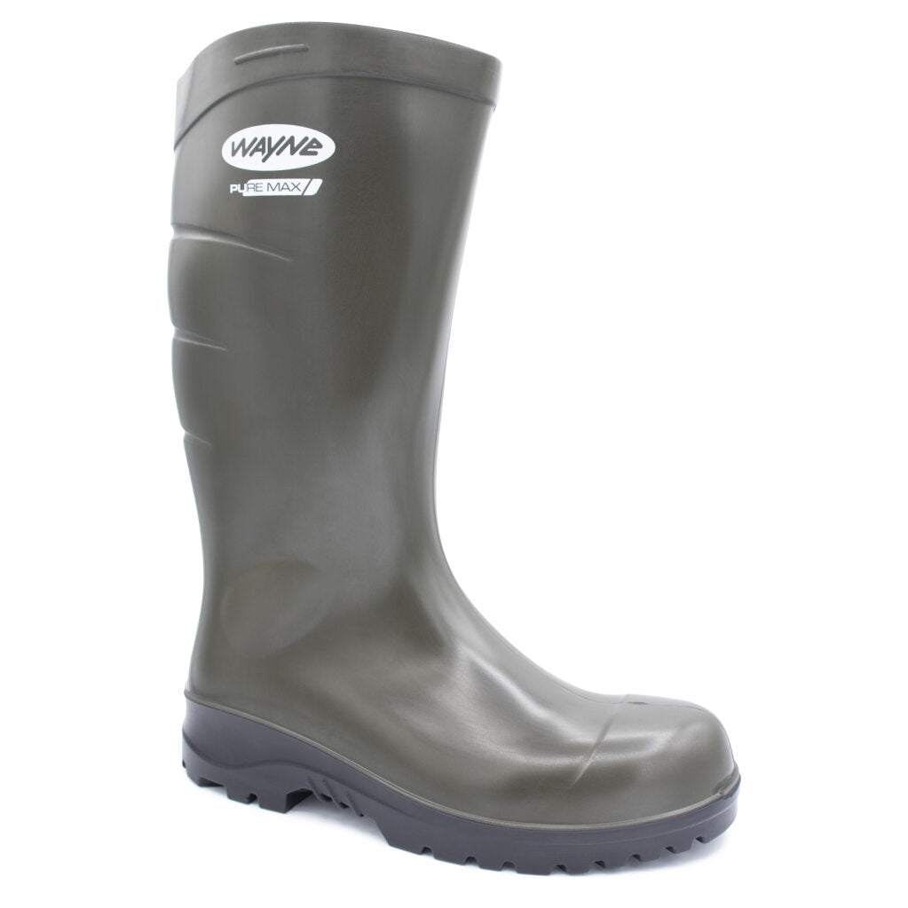 Wayne - W1 - S5 PU Safety Wellingtons - Green